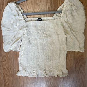 Express WHITE top shirt (puff sleeve). Size S. NWT.